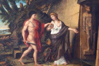 Richard Westall, Teseo y Ariadna en la entrada del Laberinto (1810)